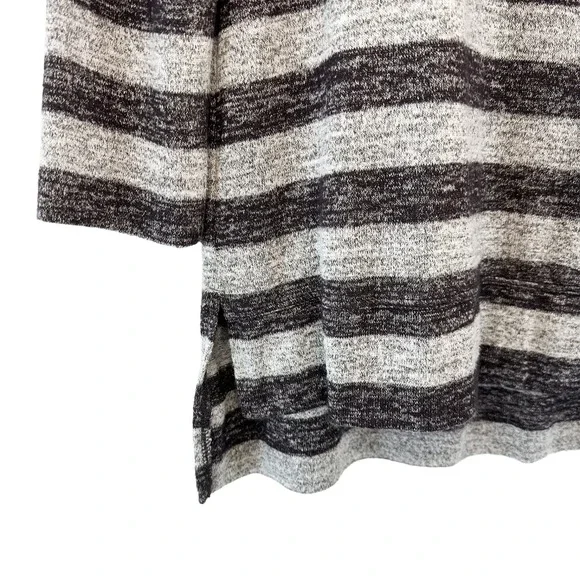 MARKET & SPRUCE Granita Cowl Neck Stripe Sweater Dress • Small • gray - Picture 3 of 6